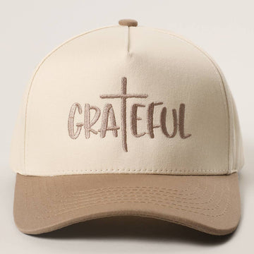 GRATEFUL Embroidery Two-Tone Trucker Hat