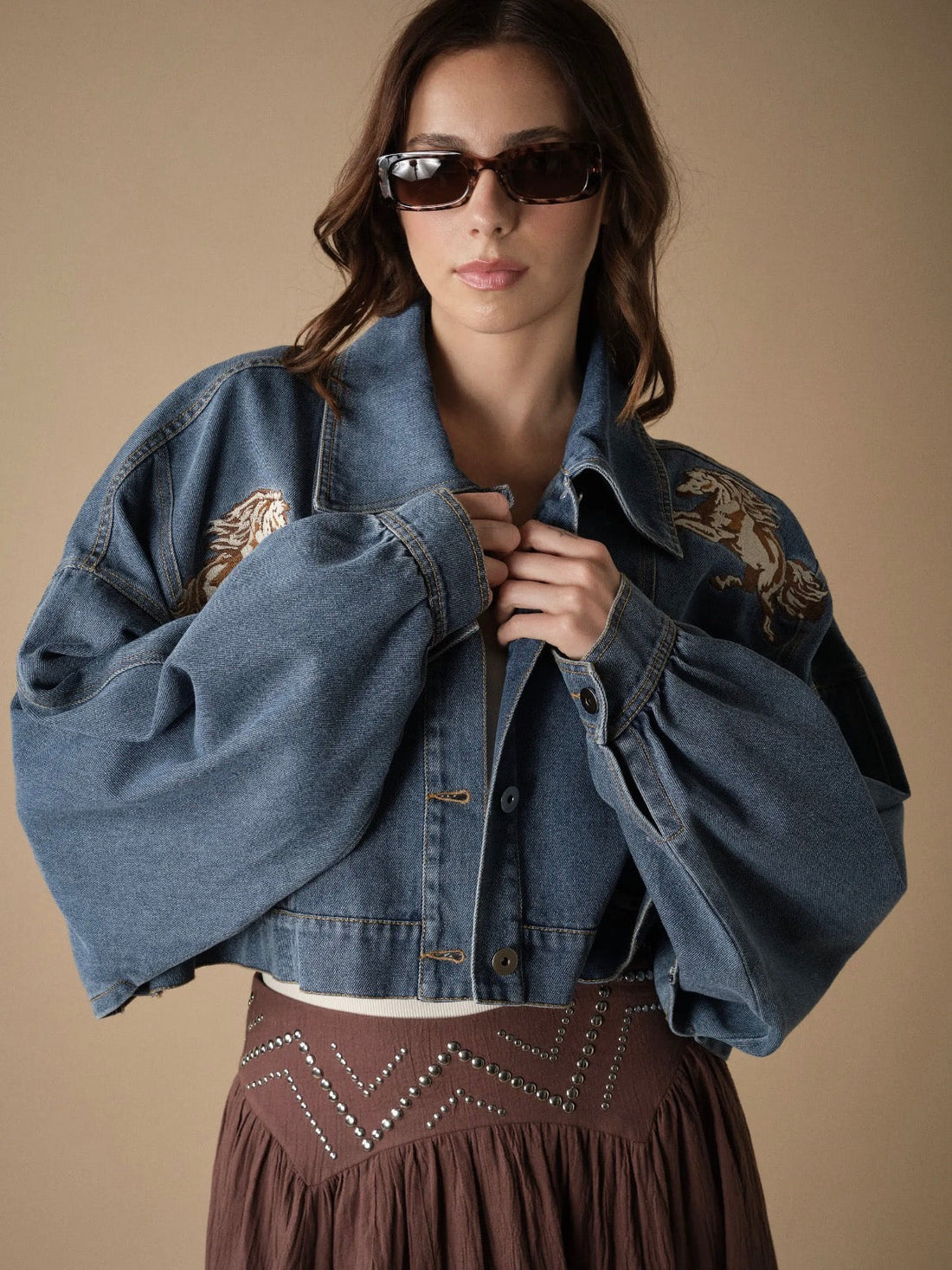100% Cotton Western Embroidered
Denim Jacket