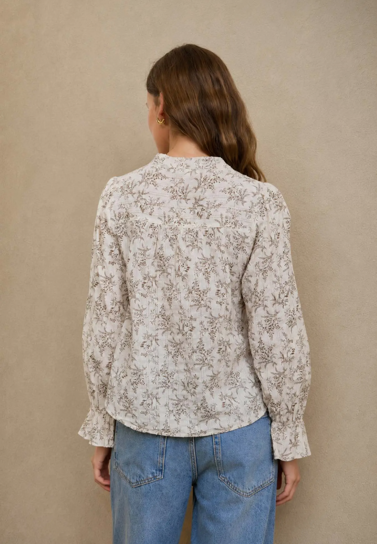 100% Cotton Wildflower Fields Floral Blouse