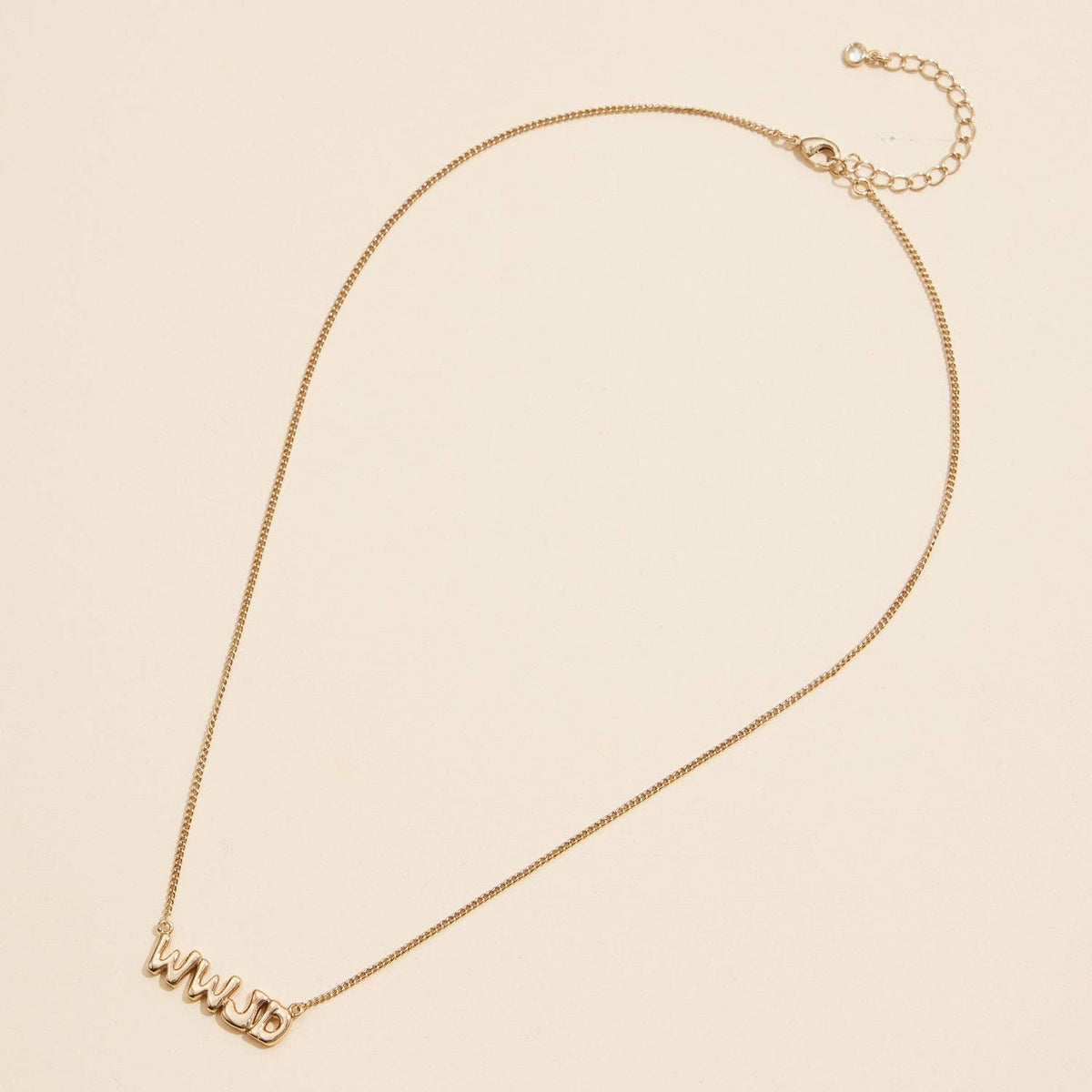 WWJD What Would Jesus Do 18K Gold Necklace