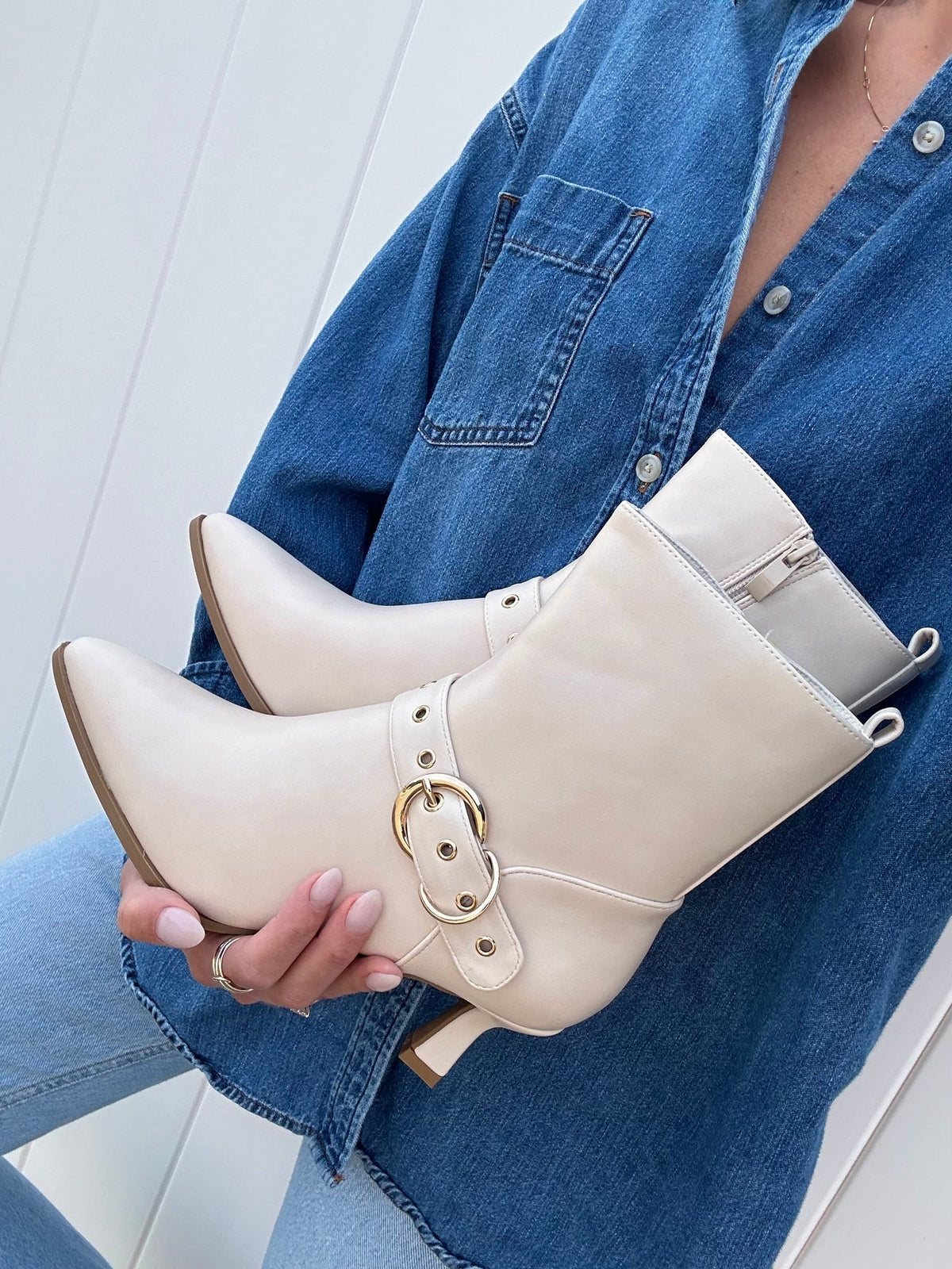 Ivory Buckle Boot