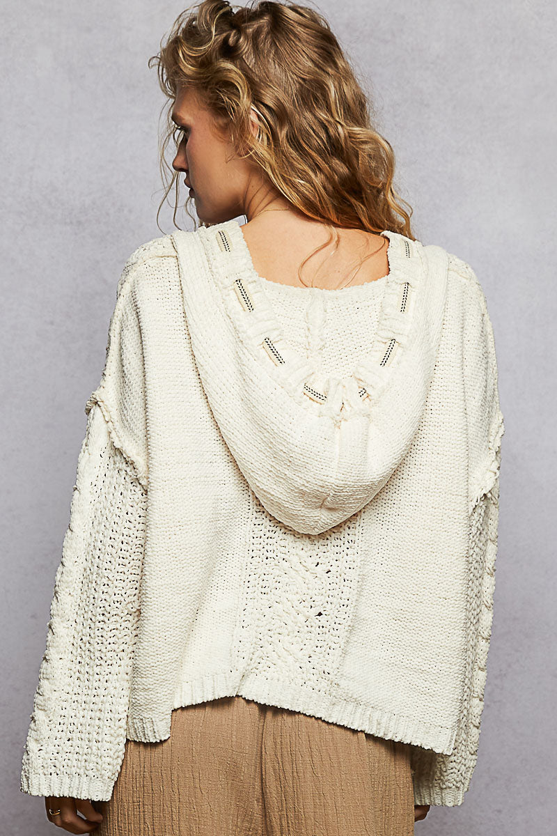 Plush Ribbon Hoodie