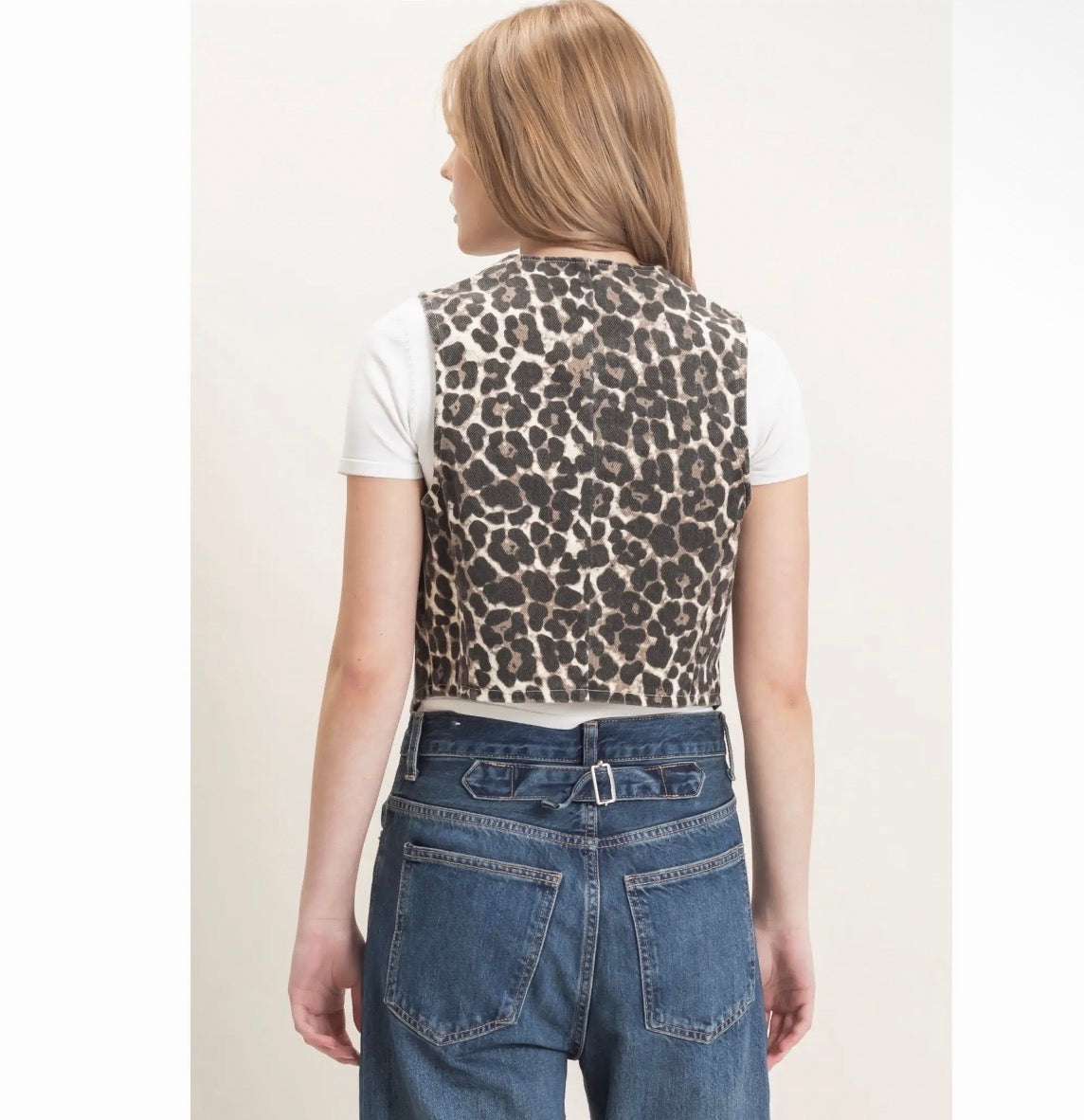 100% Cotton Leopard Vest