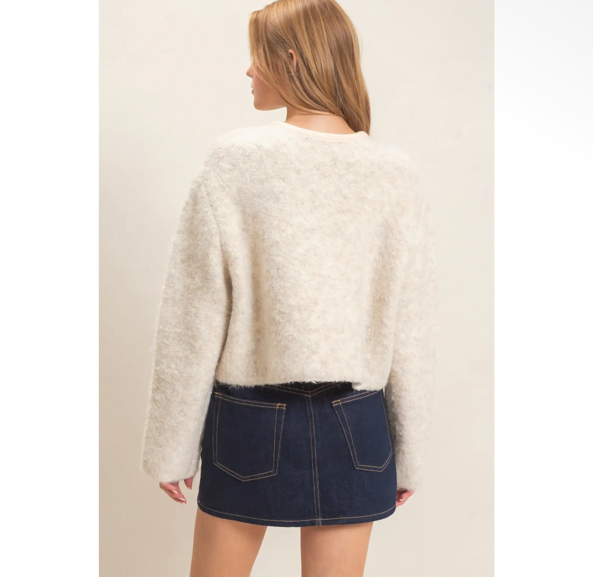 Beautiful Boucle Sweater With Trim