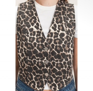 100% Cotton Leopard Vest