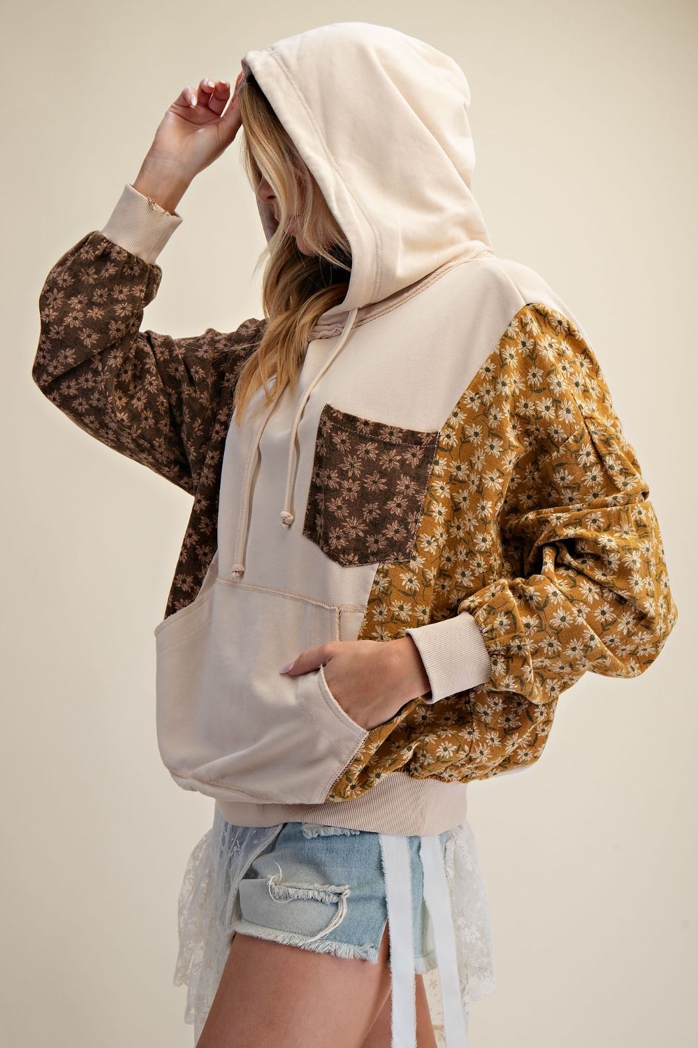 Floral Patchwork Hoodie