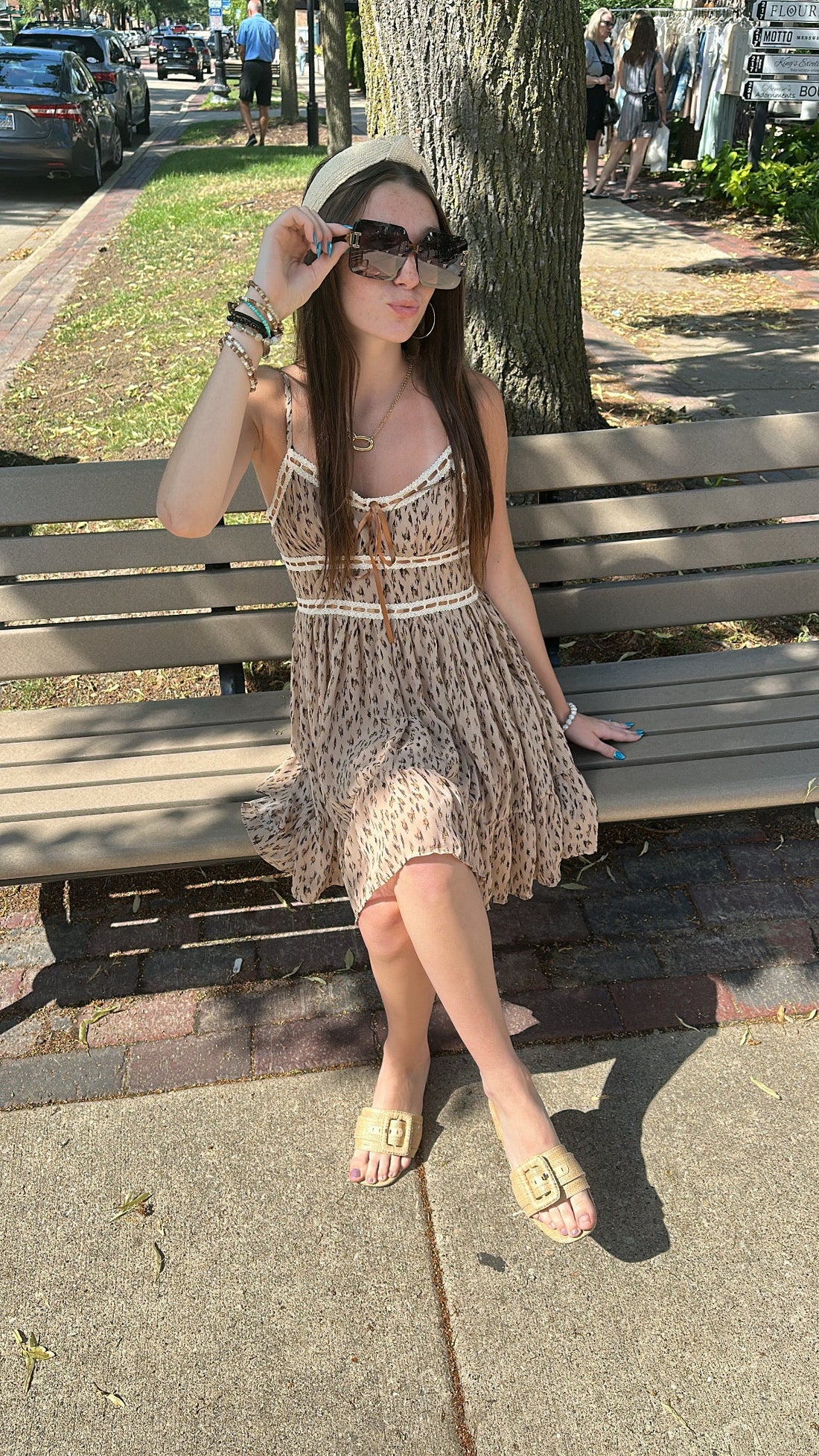 Leopard Chiffon Lace Mini Dress