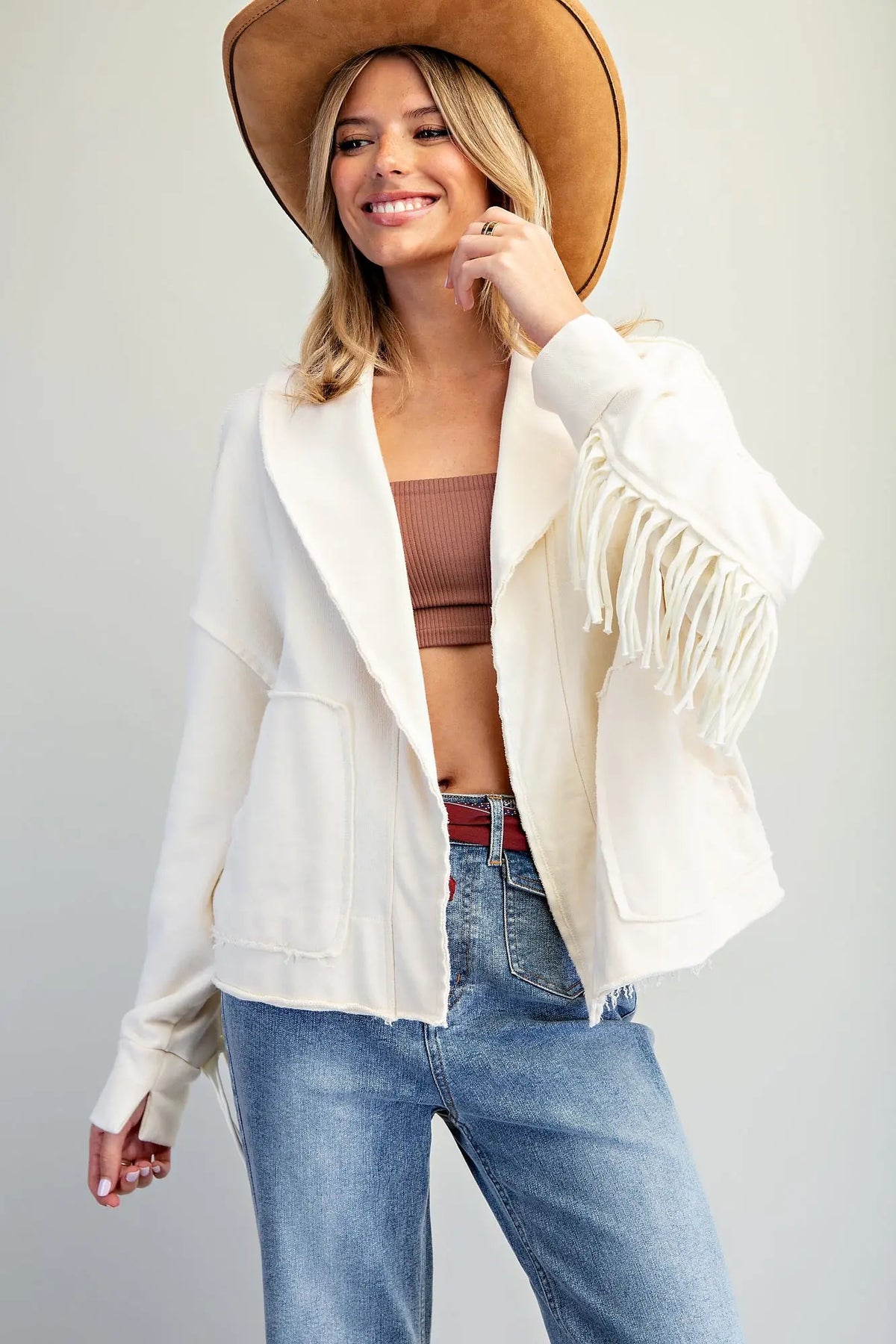 Western Inspired Fringe Jacket / Sweater