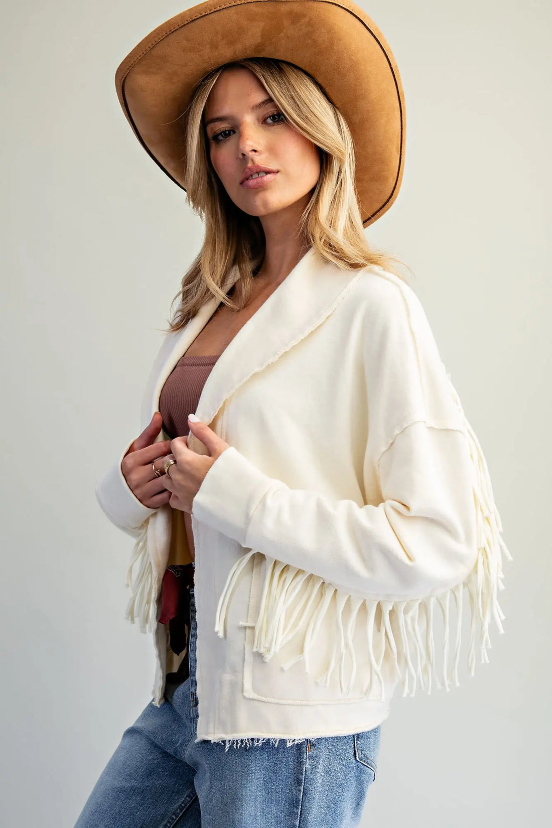 Western Inspired Fringe Jacket / Sweater